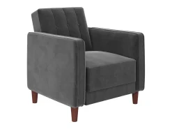 Pin Tufted | Cadeira em Veludo Cinzento
