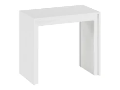 Pinóquio - Consola extensível (42,5/302,5 x 90 cm) em MDF lacado branco