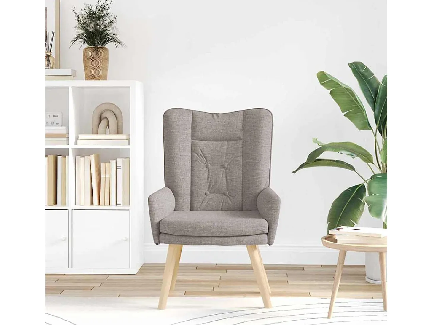 Poltrona | Cadeira de Sala | Cadeira Relaxante Cinzento-acastanhado 63x67x94 cm tecido SHL296444