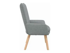 Poltrona | Cadeira de Sala | Cadeira Relaxante Cinzento-claro 63x67x94 cm tecido SHL56460