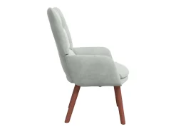 Poltrona | Cadeira de Sala | Cadeira Relaxante Cinzento-claro 63x67x94 cm Veludo SHL890750