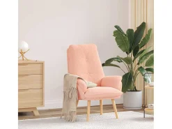 Poltrona | Cadeira de Sala | Cadeira Relaxante Rosa 69x74x93 cm tecido SHL339848
