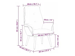 Poltrona | Cadeira de Sala | Cadeira Relaxante Rosa 69x74x93 cm tecido SHL339848