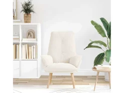 Poltrona | Cadeira de Sala | Cadeira Relaxante Creme 69x74x93 cm tecido SHL91522