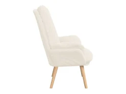 Poltrona | Cadeira de Sala | Cadeira Relaxante Creme 69x74x93 cm tecido SHL91522