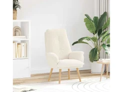 Poltrona | Cadeira de Sala | Cadeira Relaxante Creme 69x74x93 cm tecido SHL91522