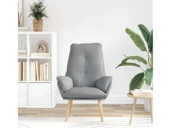 Poltrona | Cadeira de Sala | Cadeira Relaxante Cinzento-claro 69x74x93 cm tecido SHL854155