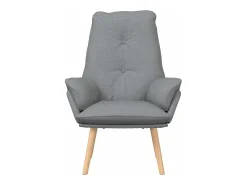 Poltrona | Cadeira de Sala | Cadeira Relaxante Cinzento-claro 69x74x93 cm tecido SHL854155