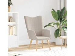 Poltrona | Cadeira de Sala | Cadeira Relaxante Cinzento-claro 62x67x95.5 cm tecido SHL838017