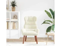 Poltrona | Cadeira de Sala | Cadeira Relaxante Creme 69x74x93 cm Veludo SHL378088