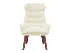 Poltrona | Cadeira de Sala | Cadeira Relaxante Creme 69x74x93 cm Veludo SHL378088