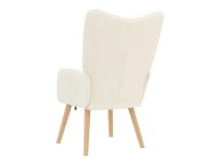 Poltrona | Cadeira de Sala | Cadeira Relaxante Creme 62x67x95.5 cm tecido SHL970215
