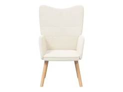 Poltrona | Cadeira de Sala | Cadeira Relaxante Creme 62x67x95.5 cm tecido SHL970215