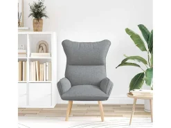 Poltrona | Cadeira de Sala | Cadeira Relaxante Cinzento-claro 69x74x93 cm tecido SHL540806