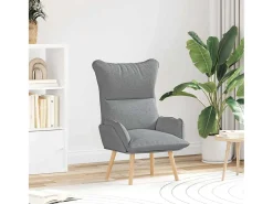 Poltrona | Cadeira de Sala | Cadeira Relaxante Cinzento-claro 69x74x93 cm tecido SHL540806