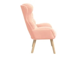 Poltrona | Cadeira de Sala | Cadeira Relaxante Rosa 69x74x93 cm tecido SHL71466
