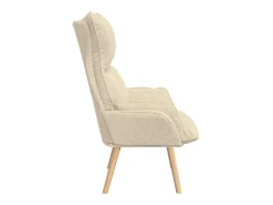 Poltrona | Cadeira de Sala | Cadeira Relaxante Creme 69x74x93 cm tecido SHL988218