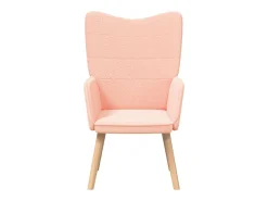 Poltrona | Cadeira de Sala | Cadeira Relaxante Rosa 62x67x95.5 cm tecido SHL182598