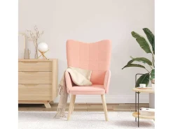 Poltrona | Cadeira de Sala | Cadeira Relaxante Rosa 62x67x95.5 cm tecido SHL182598