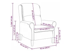 Poltrona | Cadeira Relax | Poltrona Confortável para Sala Rosa 76x94x102 cm SHL893557