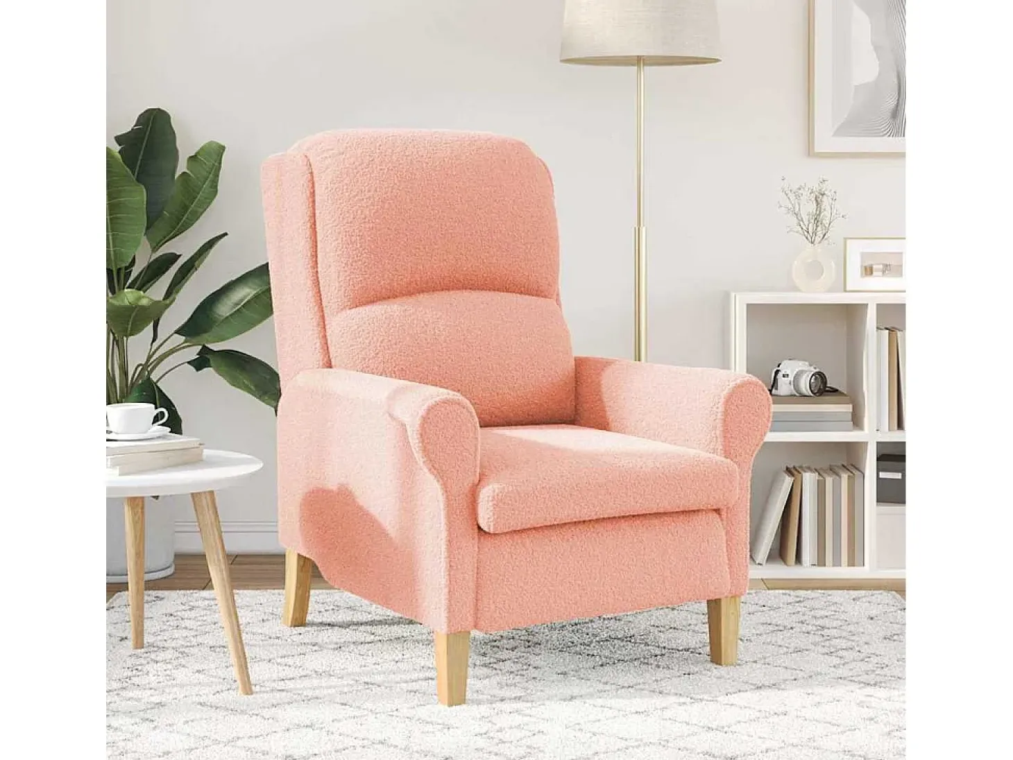 Poltrona | Cadeira Relax | Poltrona Confortável para Sala Rosa 76x94x102 cm SHL893557