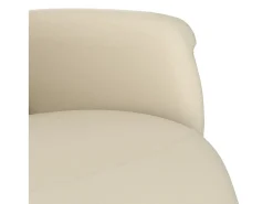 Poltrona | Cadeira Relax | Cadeira reclinável com apoio de pés couro artificial cor creme SHL628463