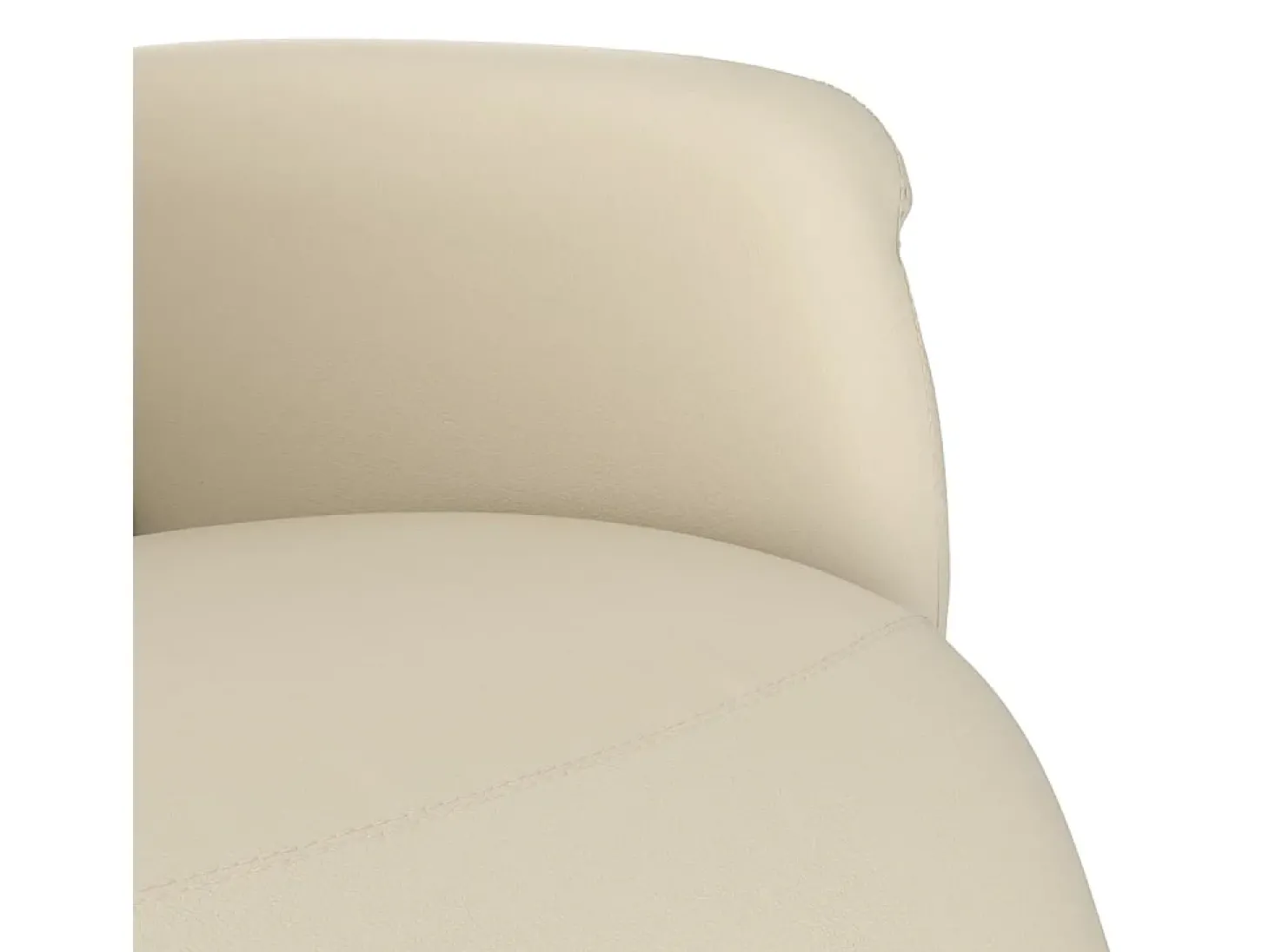 Poltrona | Cadeira Relax | Cadeira reclinável com apoio de pés couro artificial cor creme SHL628463