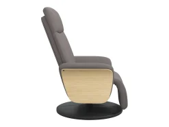 Poltrona | Cadeira Relax | Cadeira reclinável com apoio de pés tecido cinzento-acastanhado SHL526885