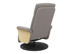 Poltrona | Cadeira Relax | Cadeira reclinável com apoio de pés tecido cinzento-acastanhado SHL526885