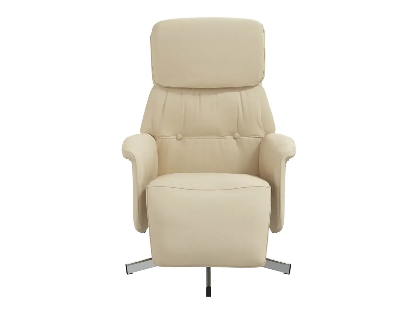 Poltrona | Cadeira Relax | Cadeira reclinável com apoio de pés tecido creme SHL650418