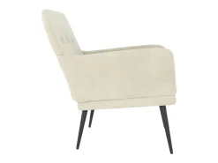 Poltrona | Cadeira Relax com apoio de braços 62x79x79 cm veludo cor creme SHL737392