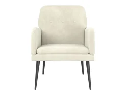 Poltrona | Cadeira Relax com apoio de braços 62x79x79 cm veludo cor creme SHL737392