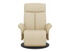Poltrona | Cadeira Relax | Cadeira reclinável com apoio de pés tecido creme SHL45156