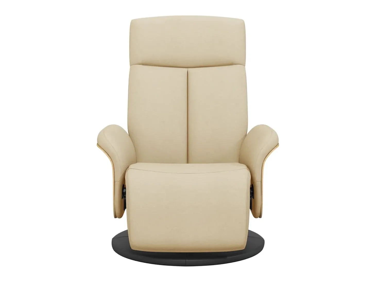 Poltrona | Cadeira Relax | Cadeira reclinável com apoio de pés tecido creme SHL45156