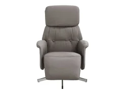 Poltrona | Cadeira Relax | Cadeira reclinável com apoio de pés tecido cinzento-acastanhado SHL929055