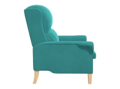 Poltrona | Cadeira Relax | Poltrona Confortável para Sala Turquesa 76x94x102 cm Veludo SHL134762