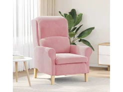 Poltrona | Cadeira Relax | Poltrona Confortável para Sala Rosa 76x94x102 cm Veludo SHL576724
