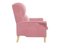 Poltrona | Cadeira Relax | Poltrona Confortável para Sala Rosa 76x94x102 cm Veludo SHL576724