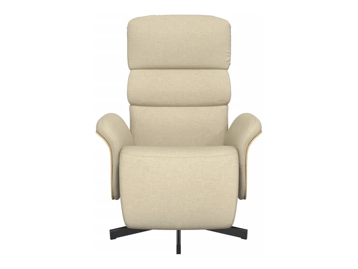 Poltrona | Cadeira Relax | Cadeira reclinável com apoio de pés tecido creme SHL624927