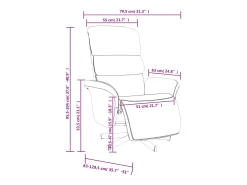 Poltrona | Cadeira Relax | Cadeira reclinável com apoio de pés tecido creme SHL624927