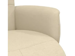 Poltrona | Cadeira Relax | Cadeira reclinável com apoio de pés tecido creme SHL677805