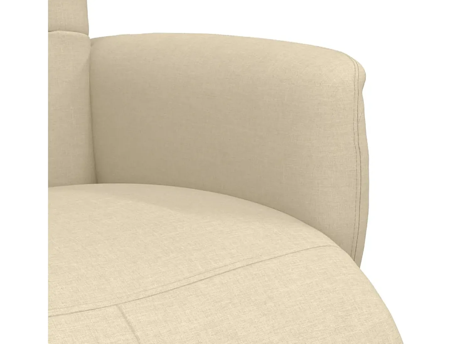 Poltrona | Cadeira Relax | Cadeira reclinável com apoio de pés tecido creme SHL677805