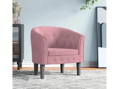 Poltrona | Cadeira Relax | Poltrona Confortável para Sala veludo rosa SHL993222