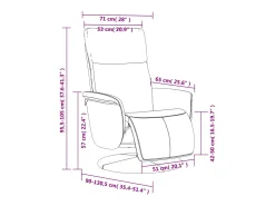 Poltrona | Cadeira Relax | Cadeira reclinável com apoio de pés couro artificial cor creme SHL535090