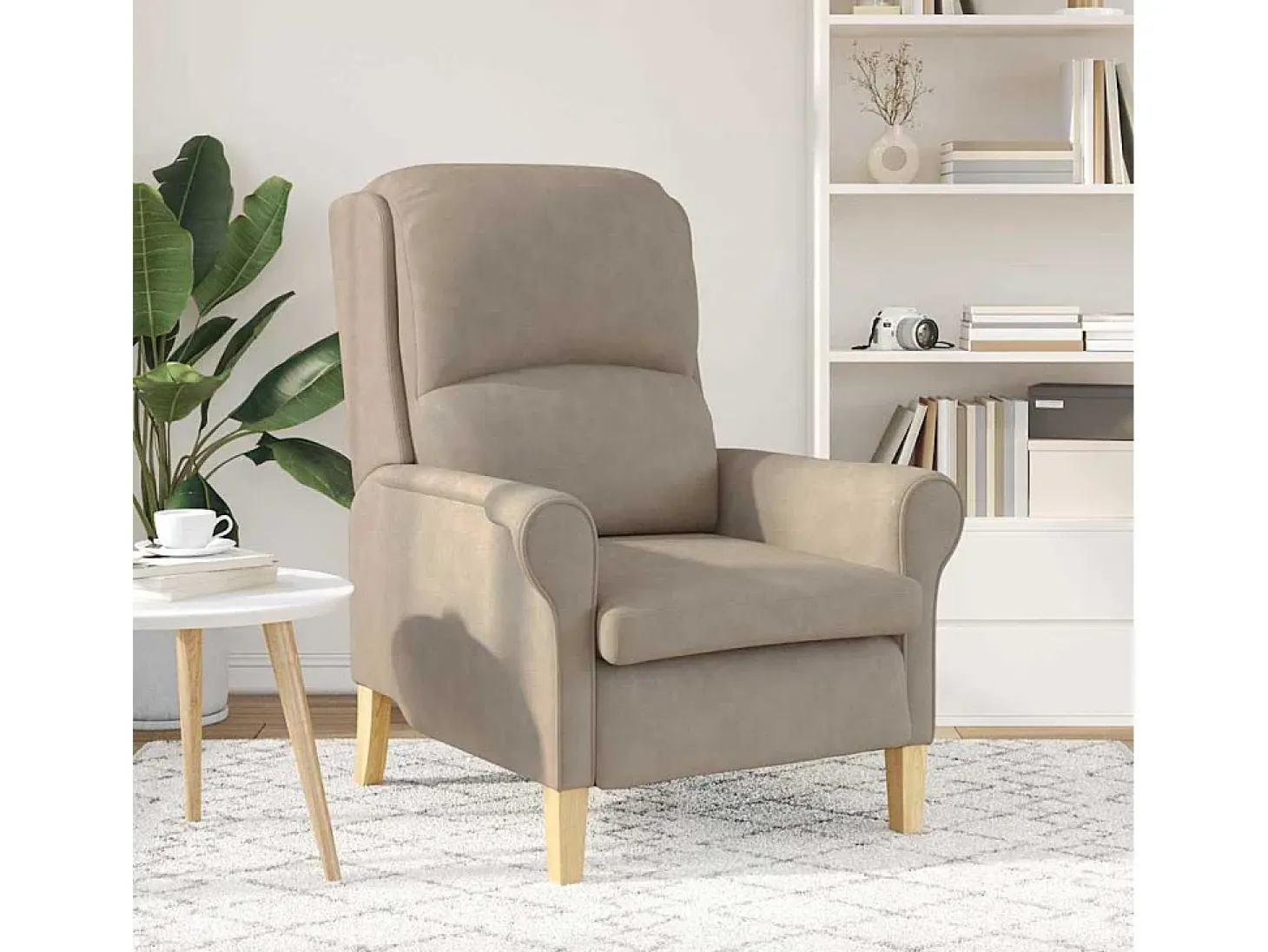 Poltrona | Cadeira Relax Cinzento-acastanhado 76x94x102 cm Microfibra SHL223278
