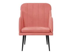 Poltrona | Cadeira Relax com apoio de braços 63x76x80 cm veludo rosa SHL227225