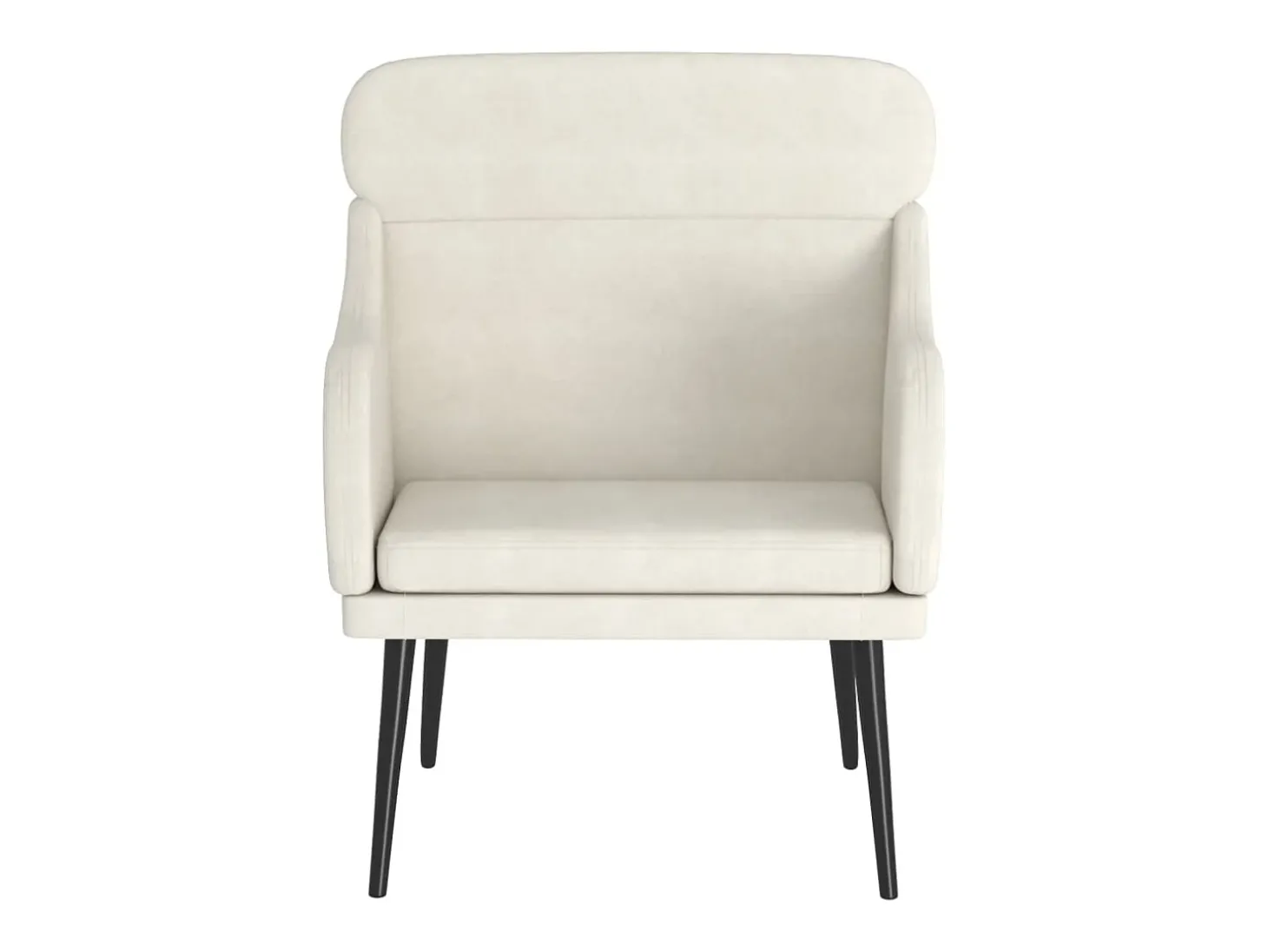 Poltrona | Cadeira Relax com apoio de braços 63x76x80 cm veludo cor creme SHL918554