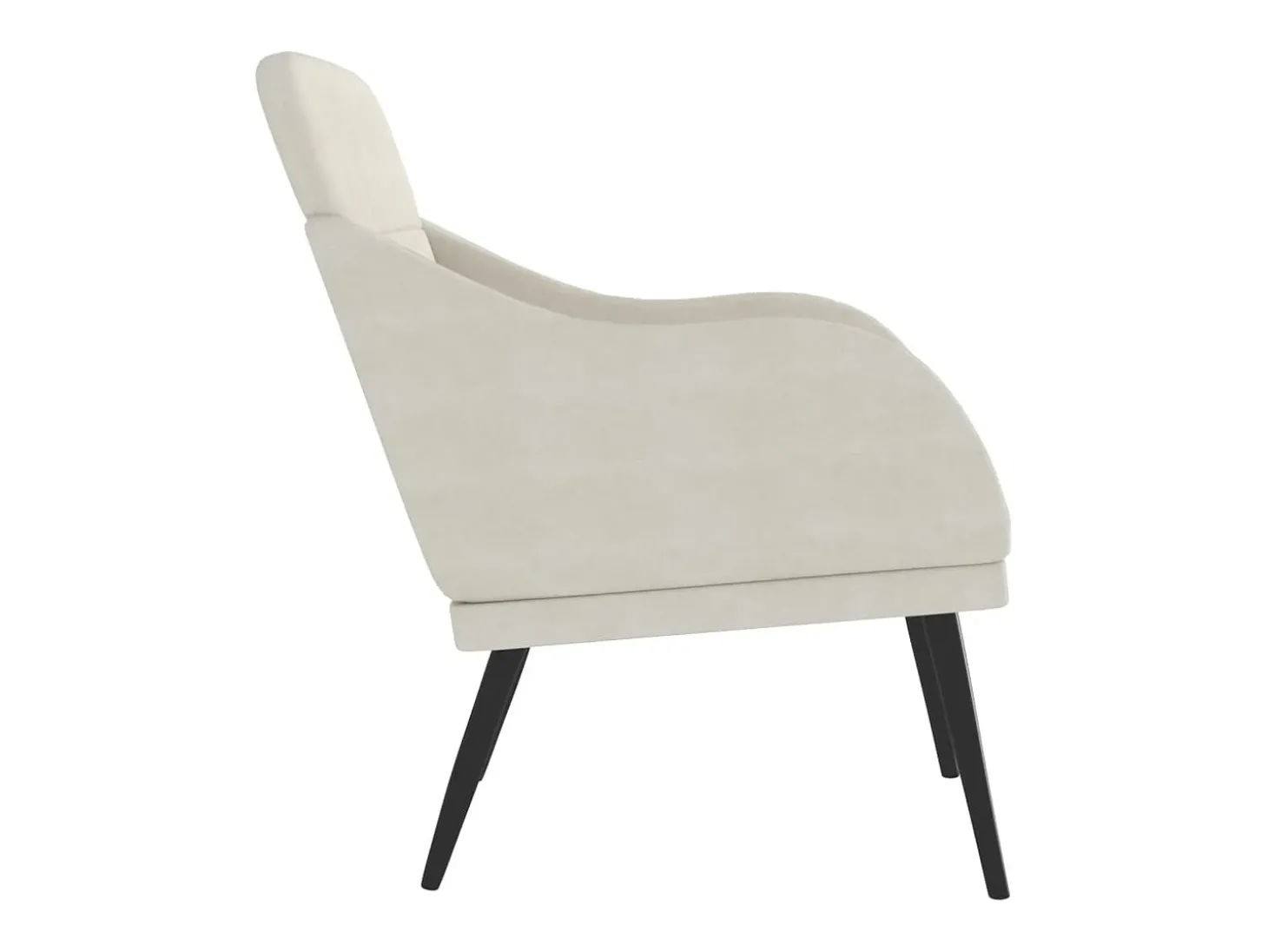 Poltrona | Cadeira Relax com apoio de braços 63x76x80 cm veludo cor creme SHL918554