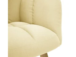 Poltrona | Cadeira Relax com banco p/ pés tecido cor creme SHL180529