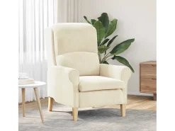 Poltrona | Cadeira Relax Creme 76x94x102 cm Veludo SHL940434